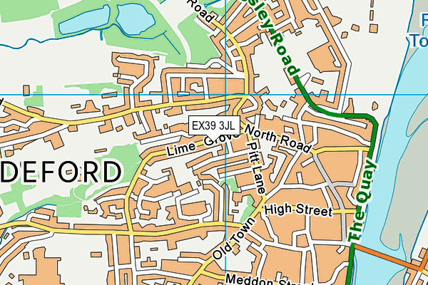 EX39 3JL map - OS VectorMap District (Ordnance Survey) EX39 3JL map - OS VectorMap District (Ordnance Survey)