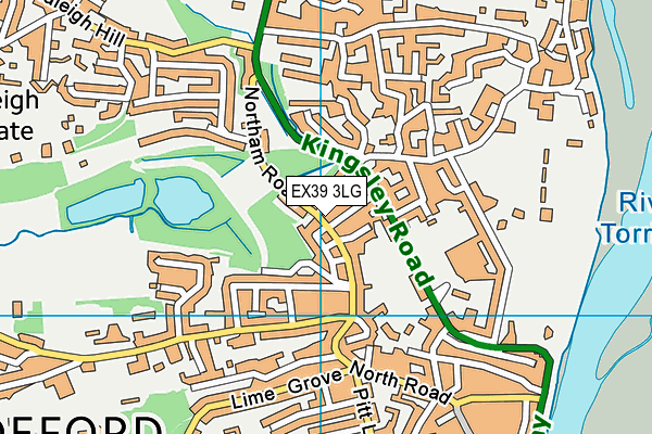 EX39 3LG map - OS VectorMap District (Ordnance Survey) EX39 3LG map - OS VectorMap District (Ordnance Survey)