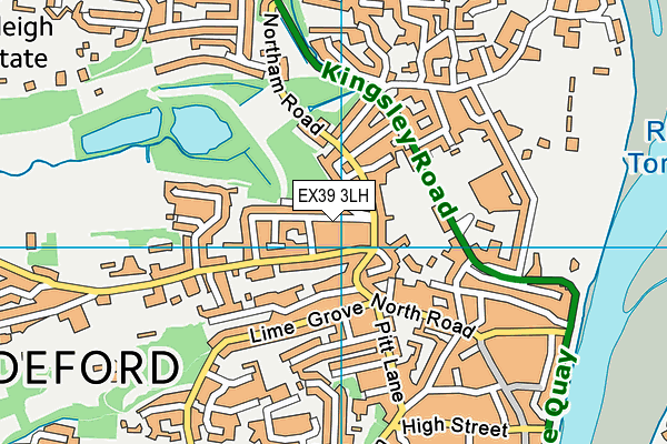 EX39 3LH map - OS VectorMap District (Ordnance Survey) EX39 3LH map - OS VectorMap District (Ordnance Survey)