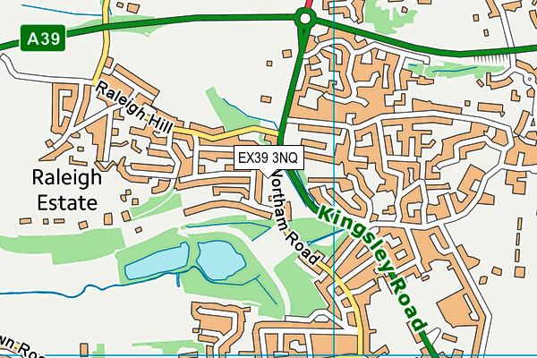 EX39 3NQ map - OS VectorMap District (Ordnance Survey) EX39 3NQ map - OS VectorMap District (Ordnance Survey)