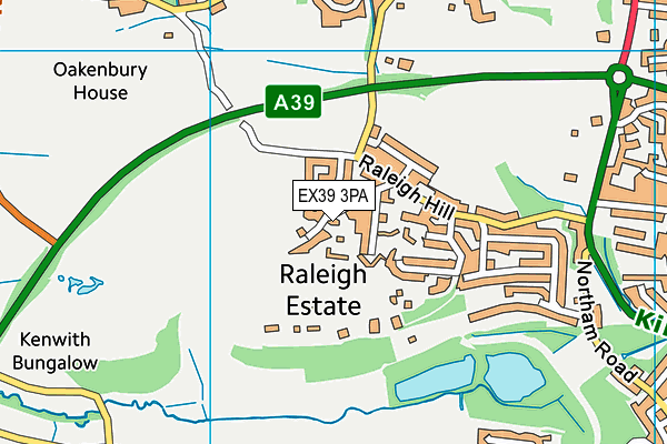 EX39 3PA map - OS VectorMap District (Ordnance Survey) EX39 3PA map - OS VectorMap District (Ordnance Survey)