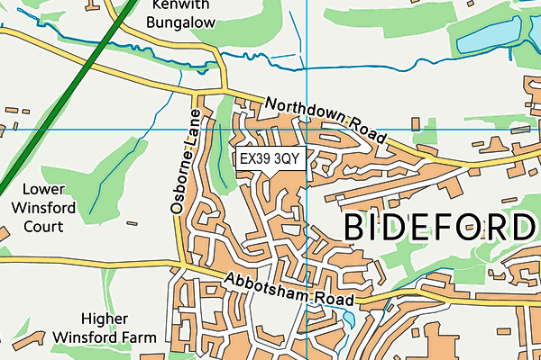EX39 3QY map - OS VectorMap District (Ordnance Survey) EX39 3QY map - OS VectorMap District (Ordnance Survey)