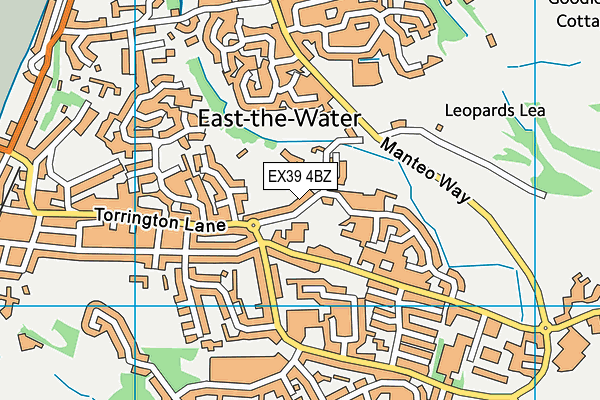 EX39 4BZ map - OS VectorMap District (Ordnance Survey) EX39 4BZ map - OS VectorMap District (Ordnance Survey)