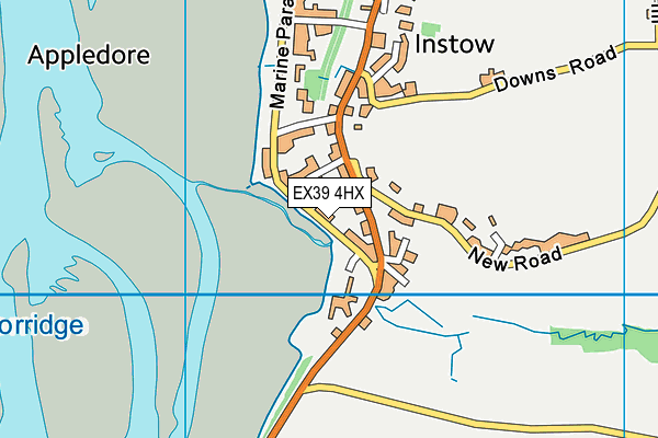EX39 4HX map - OS VectorMap District (Ordnance Survey) EX39 4HX map - OS VectorMap District (Ordnance Survey)