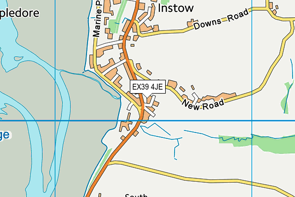 EX39 4JE map - OS VectorMap District (Ordnance Survey) EX39 4JE map - OS VectorMap District (Ordnance Survey)
