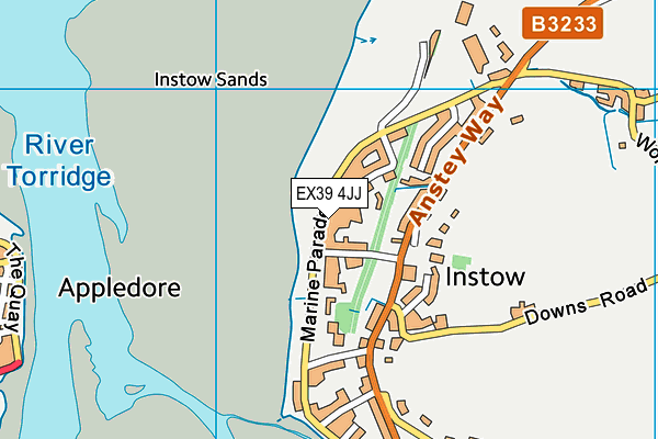 EX39 4JJ map - OS VectorMap District (Ordnance Survey) EX39 4JJ map - OS VectorMap District (Ordnance Survey)