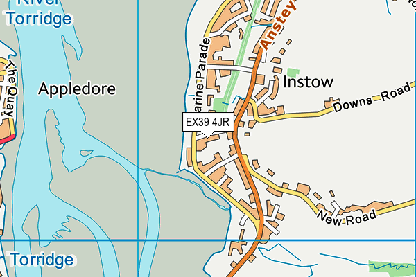 EX39 4JR map - OS VectorMap District (Ordnance Survey) EX39 4JR map - OS VectorMap District (Ordnance Survey)