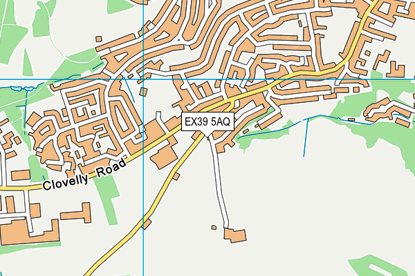 EX39 5AQ map - OS VectorMap District (Ordnance Survey) EX39 5AQ map - OS VectorMap District (Ordnance Survey)
