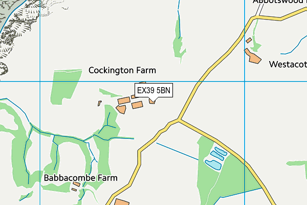 EX39 5BN map - OS VectorMap District (Ordnance Survey) EX39 5BN map - OS VectorMap District (Ordnance Survey)