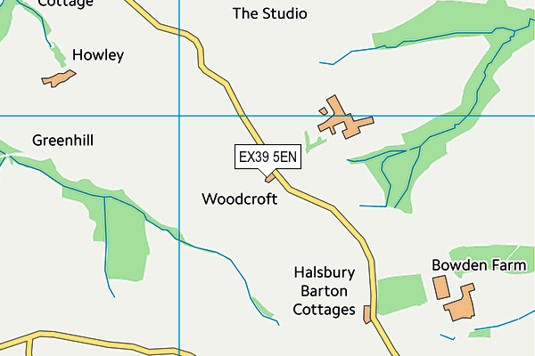 EX39 5EN map - OS VectorMap District (Ordnance Survey) EX39 5EN map - OS VectorMap District (Ordnance Survey)