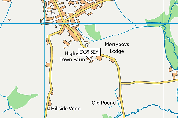 EX39 5EY map - OS VectorMap District (Ordnance Survey) EX39 5EY map - OS VectorMap District (Ordnance Survey)
