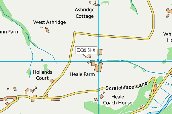 EX39 5HX map - OS VectorMap District (Ordnance Survey) EX39 5HX map - OS VectorMap District (Ordnance Survey)