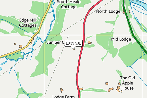 EX39 5JL map - OS VectorMap District (Ordnance Survey) EX39 5JL map - OS VectorMap District (Ordnance Survey)