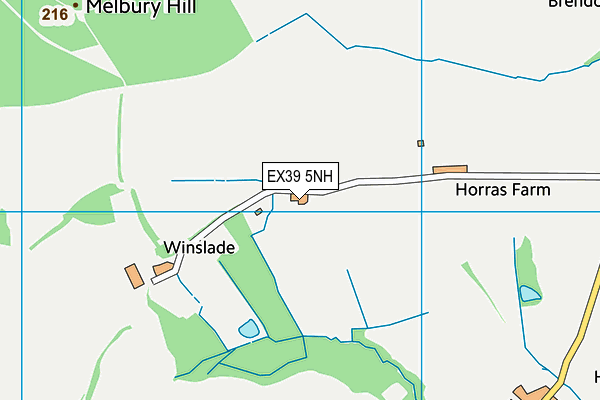 EX39 5NH map - OS VectorMap District (Ordnance Survey) EX39 5NH map - OS VectorMap District (Ordnance Survey)