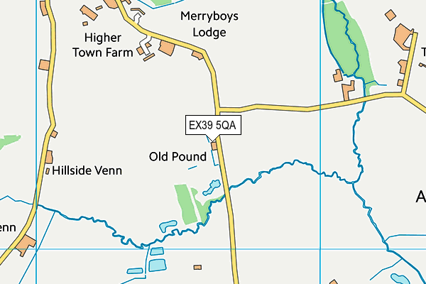 EX39 5QA map - OS VectorMap District (Ordnance Survey) EX39 5QA map - OS VectorMap District (Ordnance Survey)