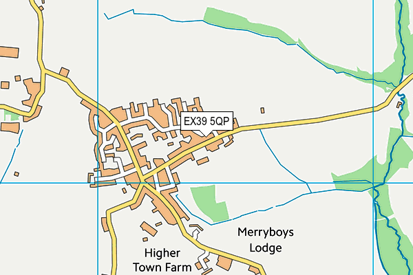 EX39 5QP map - OS VectorMap District (Ordnance Survey) EX39 5QP map - OS VectorMap District (Ordnance Survey)