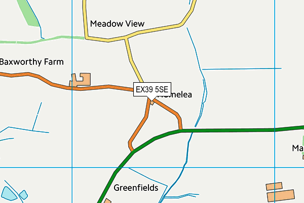 EX39 5SE map - OS VectorMap District (Ordnance Survey) EX39 5SE map - OS VectorMap District (Ordnance Survey)