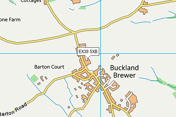 EX39 5XB map - OS VectorMap District (Ordnance Survey) EX39 5XB map - OS VectorMap District (Ordnance Survey)