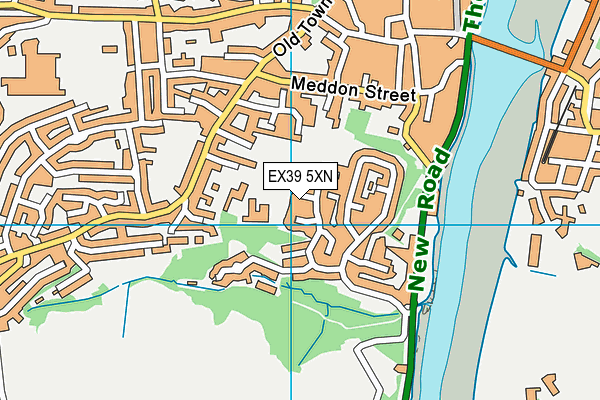 EX39 5XN map - OS VectorMap District (Ordnance Survey) EX39 5XN map - OS VectorMap District (Ordnance Survey)