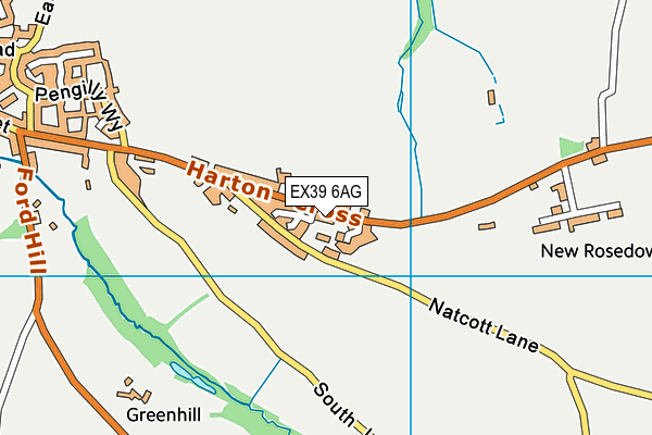 EX39 6AG map - OS VectorMap District (Ordnance Survey) EX39 6AG map - OS VectorMap District (Ordnance Survey)