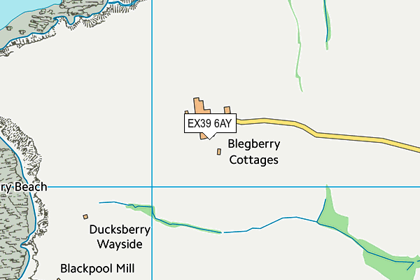 EX39 6AY map - OS VectorMap District (Ordnance Survey) EX39 6AY map - OS VectorMap District (Ordnance Survey)