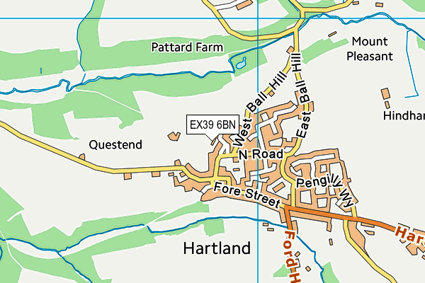 EX39 6BN map - OS VectorMap District (Ordnance Survey) EX39 6BN map - OS VectorMap District (Ordnance Survey)