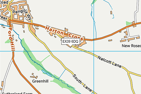 EX39 6DQ map - OS VectorMap District (Ordnance Survey) EX39 6DQ map - OS VectorMap District (Ordnance Survey)