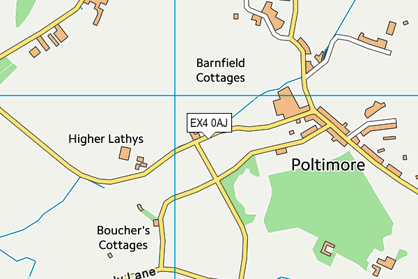 EX4 0AJ map - OS VectorMap District (Ordnance Survey) EX4 0AJ map - OS VectorMap District (Ordnance Survey)