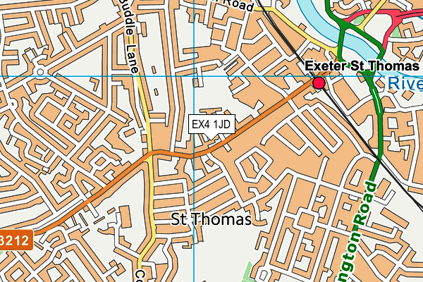 EX4 1JD map - OS VectorMap District (Ordnance Survey) EX4 1JD map - OS VectorMap District (Ordnance Survey)