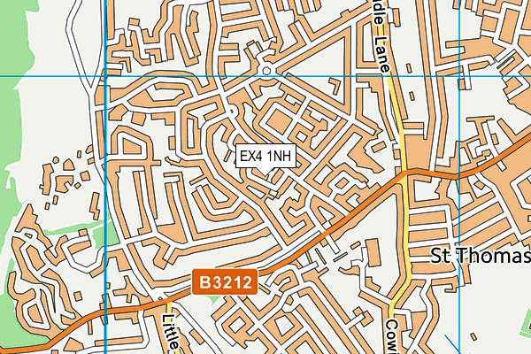 EX4 1NH map - OS VectorMap District (Ordnance Survey) EX4 1NH map - OS VectorMap District (Ordnance Survey)