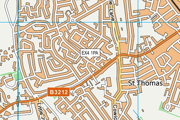 EX4 1PA map - OS VectorMap District (Ordnance Survey) EX4 1PA map - OS VectorMap District (Ordnance Survey)