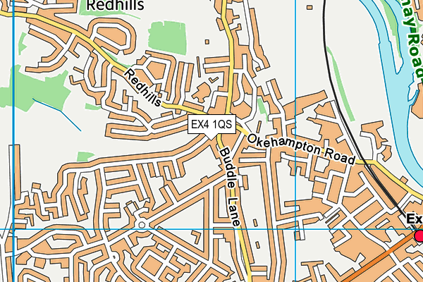 EX4 1QS map - OS VectorMap District (Ordnance Survey) EX4 1QS map - OS VectorMap District (Ordnance Survey)