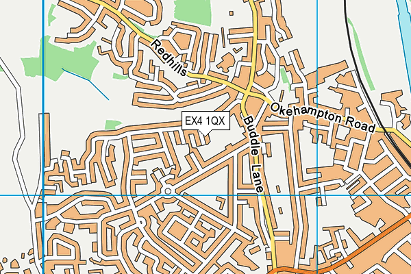 EX4 1QX map - OS VectorMap District (Ordnance Survey) EX4 1QX map - OS VectorMap District (Ordnance Survey)
