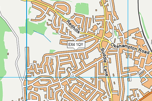 EX4 1QY map - OS VectorMap District (Ordnance Survey) EX4 1QY map - OS VectorMap District (Ordnance Survey)