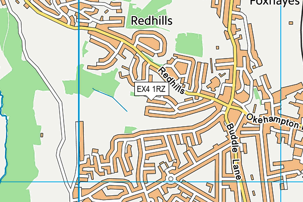 EX4 1RZ map - OS VectorMap District (Ordnance Survey) EX4 1RZ map - OS VectorMap District (Ordnance Survey)