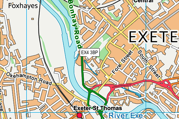 EX4 3BP map - OS VectorMap District (Ordnance Survey) EX4 3BP map - OS VectorMap District (Ordnance Survey)