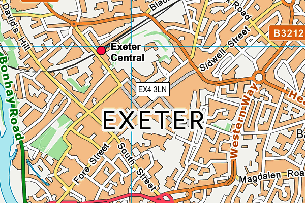 EX4 3LN map - OS VectorMap District (Ordnance Survey) EX4 3LN map - OS VectorMap District (Ordnance Survey)