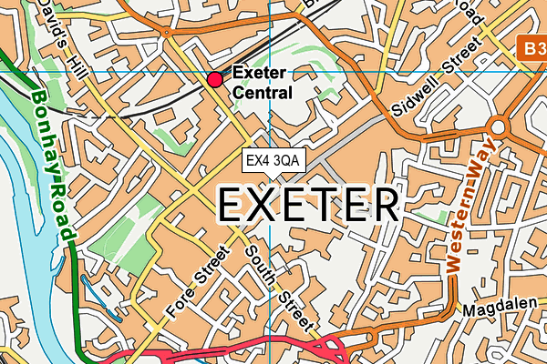 EX4 3QA map - OS VectorMap District (Ordnance Survey) EX4 3QA map - OS VectorMap District (Ordnance Survey)