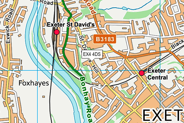 EX4 4DS map - OS VectorMap District (Ordnance Survey) EX4 4DS map - OS VectorMap District (Ordnance Survey)
