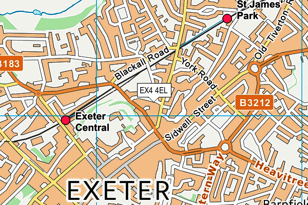 EX4 4EL map - OS VectorMap District (Ordnance Survey) EX4 4EL map - OS VectorMap District (Ordnance Survey)