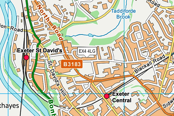 EX4 4LG map - OS VectorMap District (Ordnance Survey) EX4 4LG map - OS VectorMap District (Ordnance Survey)