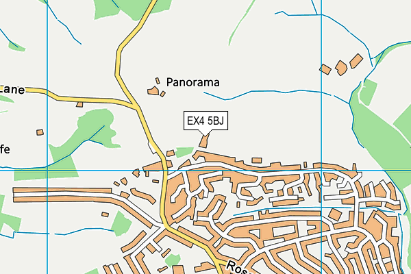 EX4 5BJ map - OS VectorMap District (Ordnance Survey) EX4 5BJ map - OS VectorMap District (Ordnance Survey)
