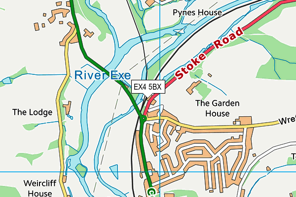 EX4 5BX map - OS VectorMap District (Ordnance Survey) EX4 5BX map - OS VectorMap District (Ordnance Survey)