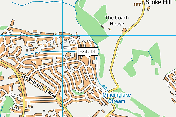 EX4 5DT map - OS VectorMap District (Ordnance Survey) EX4 5DT map - OS VectorMap District (Ordnance Survey)