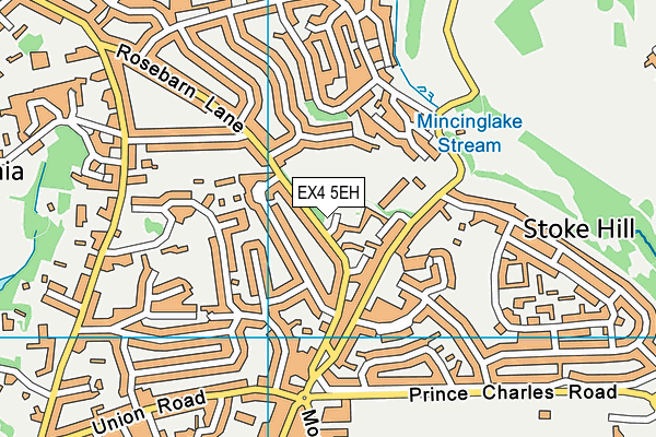 EX4 5EH map - OS VectorMap District (Ordnance Survey) EX4 5EH map - OS VectorMap District (Ordnance Survey)