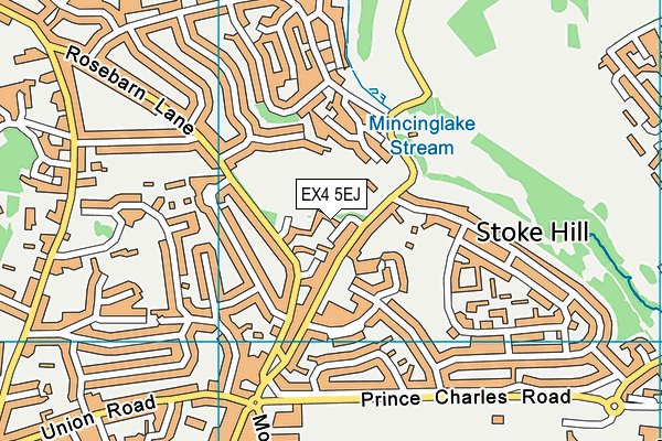 EX4 5EJ map - OS VectorMap District (Ordnance Survey) EX4 5EJ map - OS VectorMap District (Ordnance Survey)