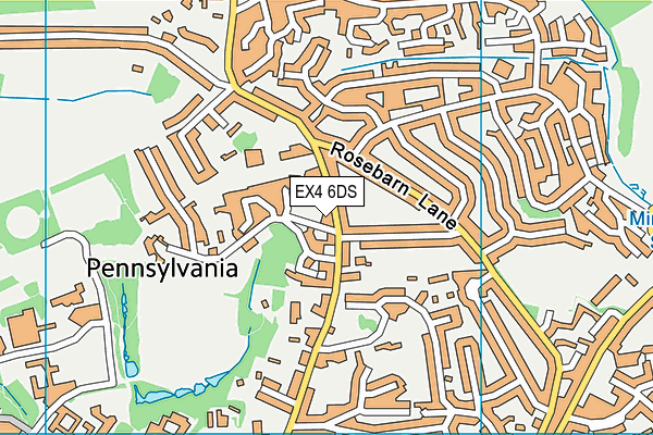 EX4 6DS map - OS VectorMap District (Ordnance Survey) EX4 6DS map - OS VectorMap District (Ordnance Survey)