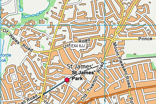 EX4 6JJ map - OS VectorMap District (Ordnance Survey) EX4 6JJ map - OS VectorMap District (Ordnance Survey)