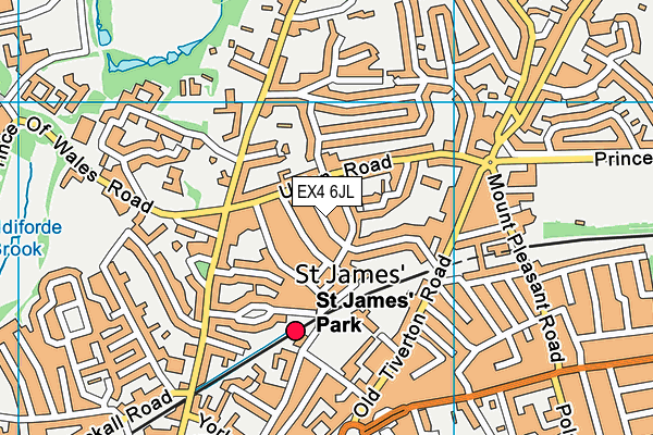 EX4 6JL map - OS VectorMap District (Ordnance Survey)
