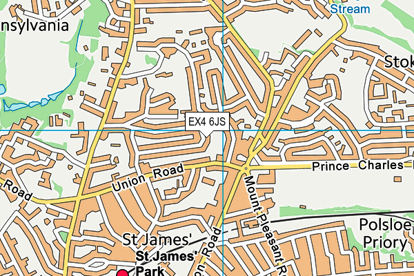 EX4 6JS map - OS VectorMap District (Ordnance Survey) EX4 6JS map - OS VectorMap District (Ordnance Survey)